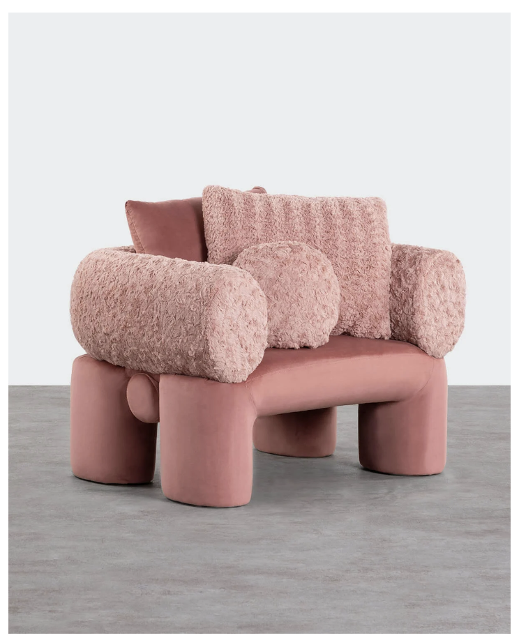 sillon rosa empolvado
